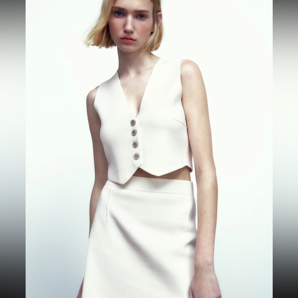 Zara cropped knit vest